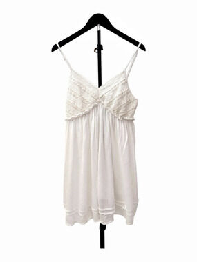 Indulge in Style Lace Bodice Mini Dress White Large NWT